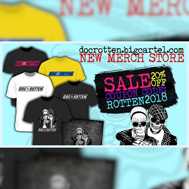 SALE!!!! Go to our merch store and use coupon code ROTTEN2018 and save 20% on shirts and CD’s. #punk #rock #music #docrotten #blackfriday #sale