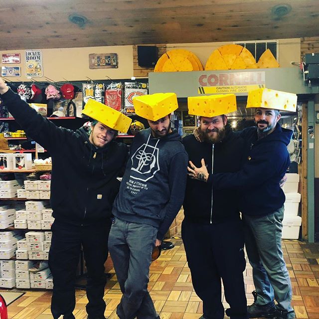 We’re nacho average punk band. Just your average jackasses. Anyway we made it to #wisconsin and we’re stoked to play the #warehouse in #lacrosse tonight! See y’all there! #cheesy #northamerica #tour #2018 #punk #rock #music #docrotten