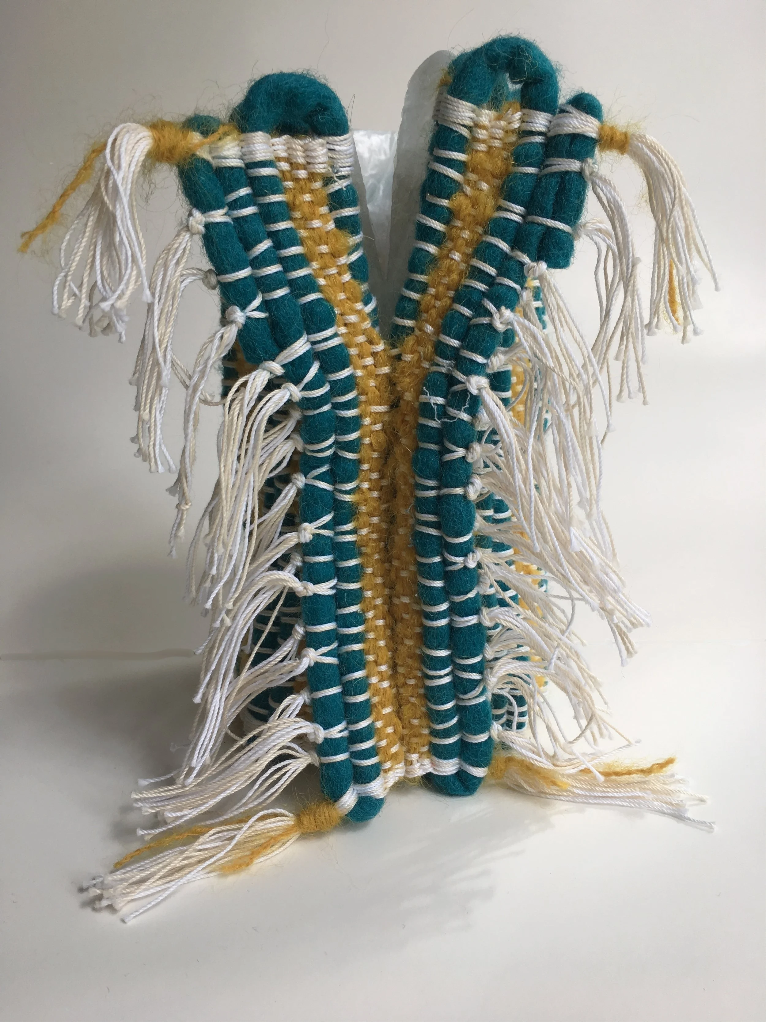  Woven felted wool, wool and cotton. 