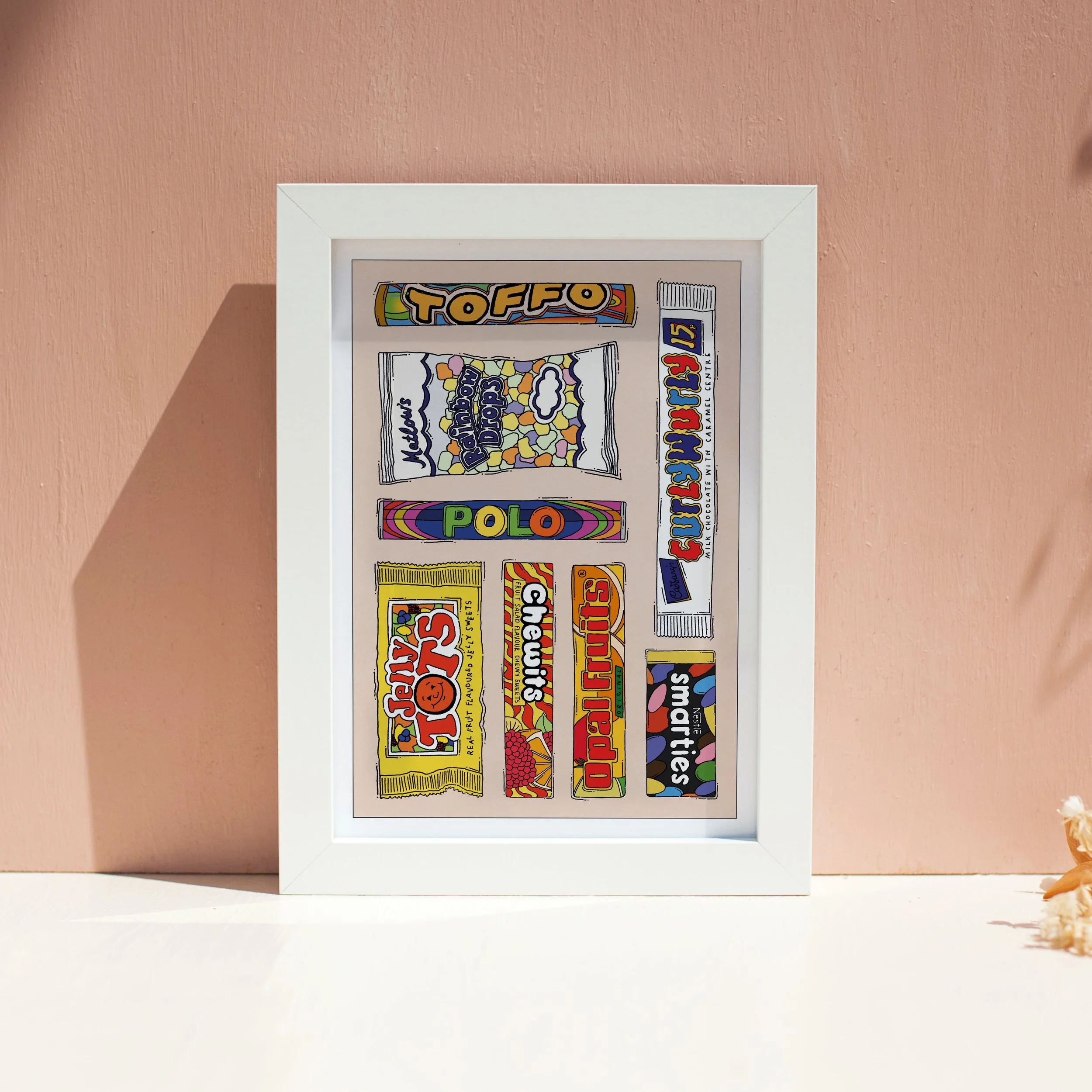 Illustrated Retro Sweets Print