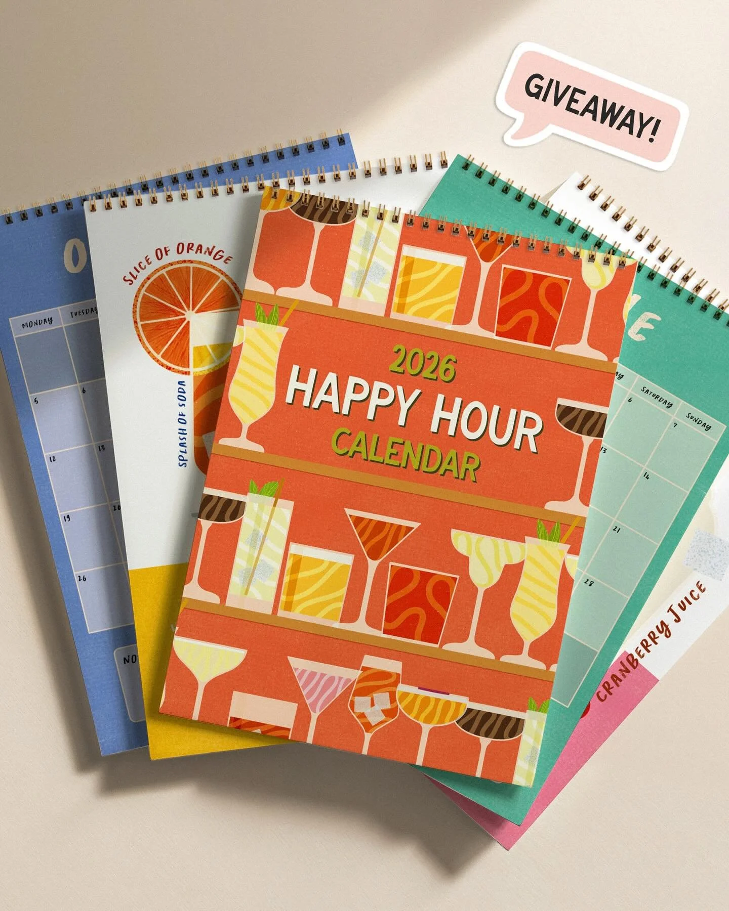 GIVEAWAY TIME!

Get planning for the new year with your chance to WIN one of my 2026 Happy Hour Calendars!

&bull; LIKE this post!
&bull; TAG a friend! The more tags, the more chance to win!
&bull; SHARE to your story!

Winner announced on Christmas 