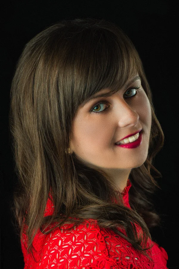 Female Headshot Session in Studio, Low Key Portrait