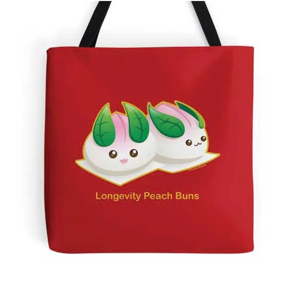 Peach Buns Tote on Redbubble Starting at $16.00