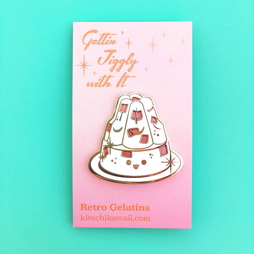 Cute Sewing Machine Pun Acrylic Pin — Kimchi Kawaii