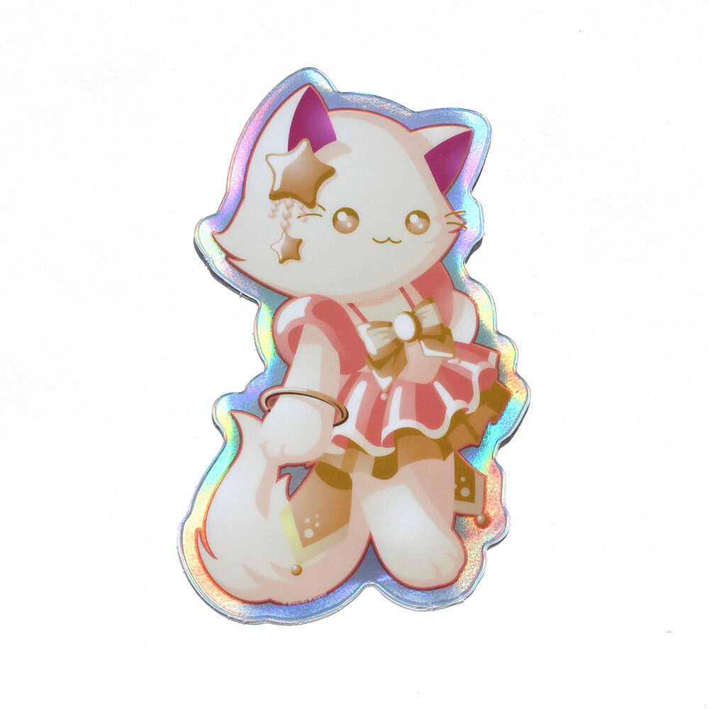 Magical Kitty Cat Champagne Mewcaron Purrsona Vinyl Sticker — Kimchi Kawaii