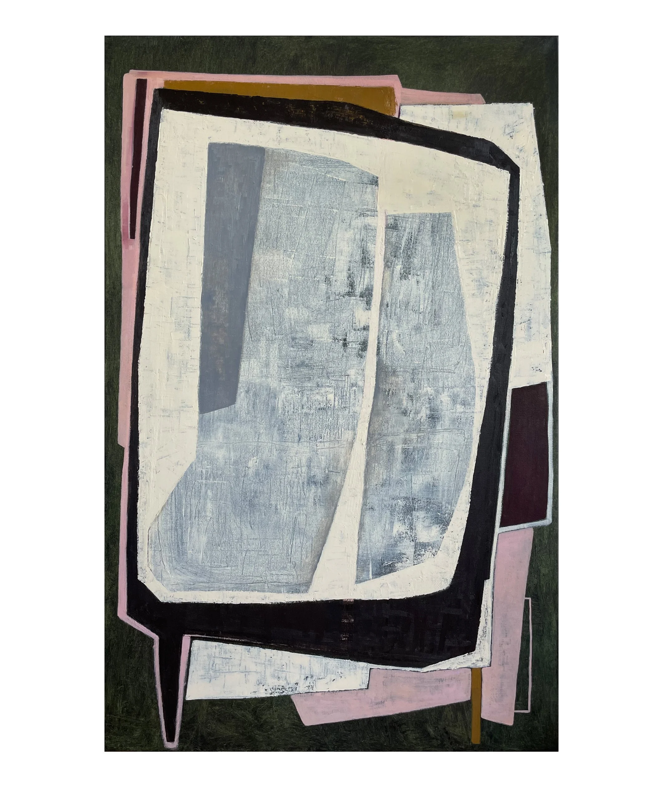  Pillow Talk  Oil &amp; oil bar on linen.  100×150 cm.  (Sold.) 