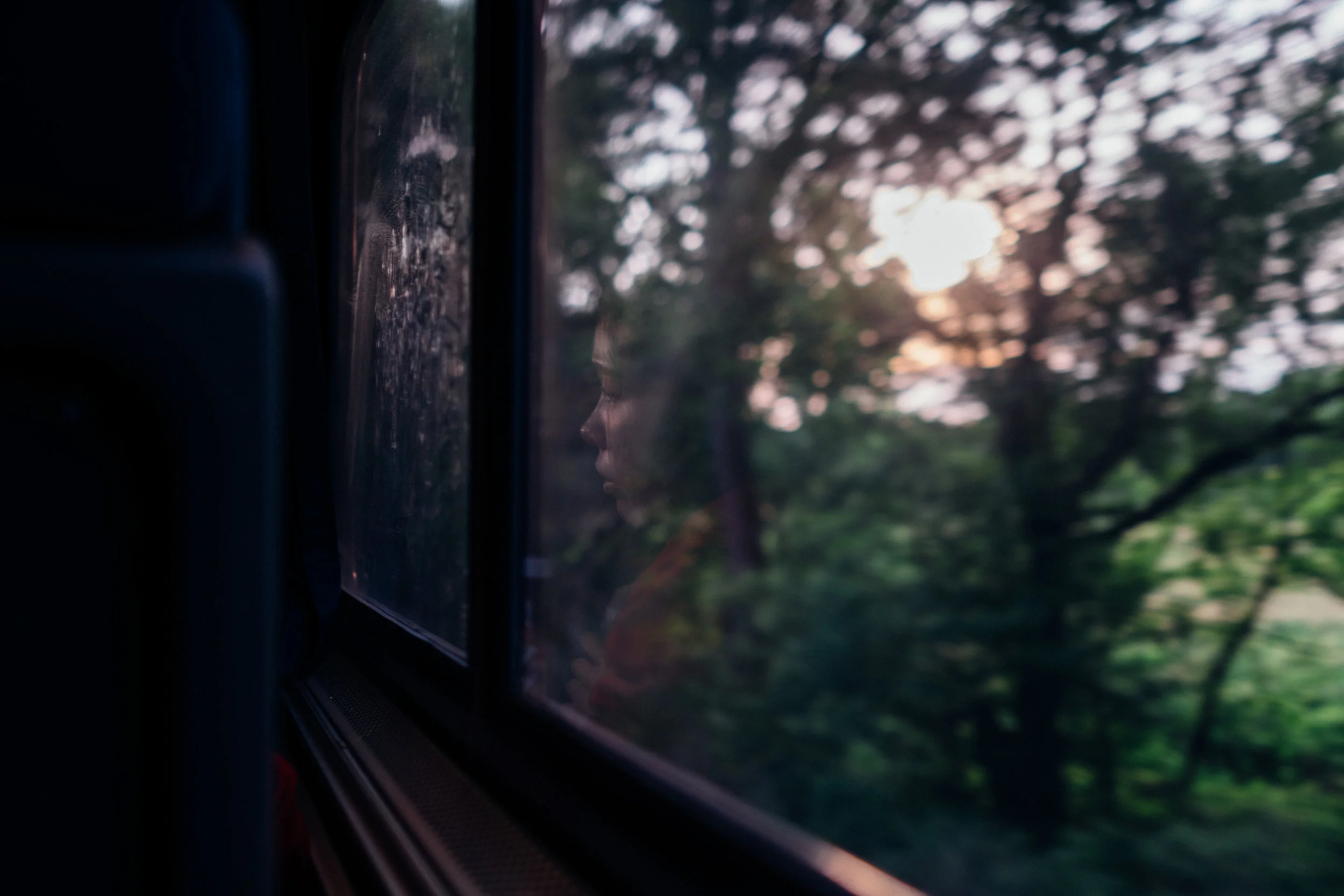 Riding through dusk