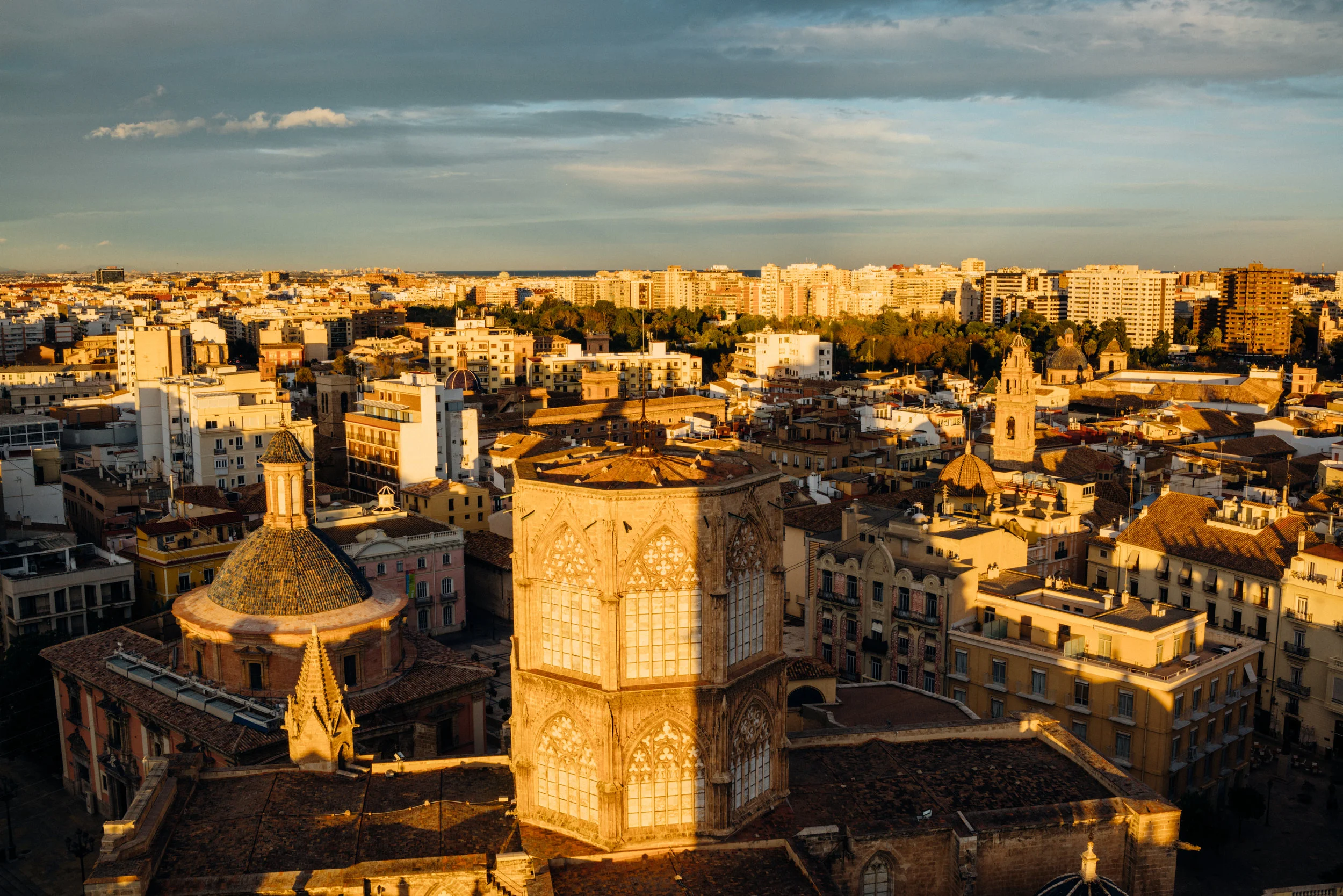 Golden Hour from Valencia Cathedral, looking east