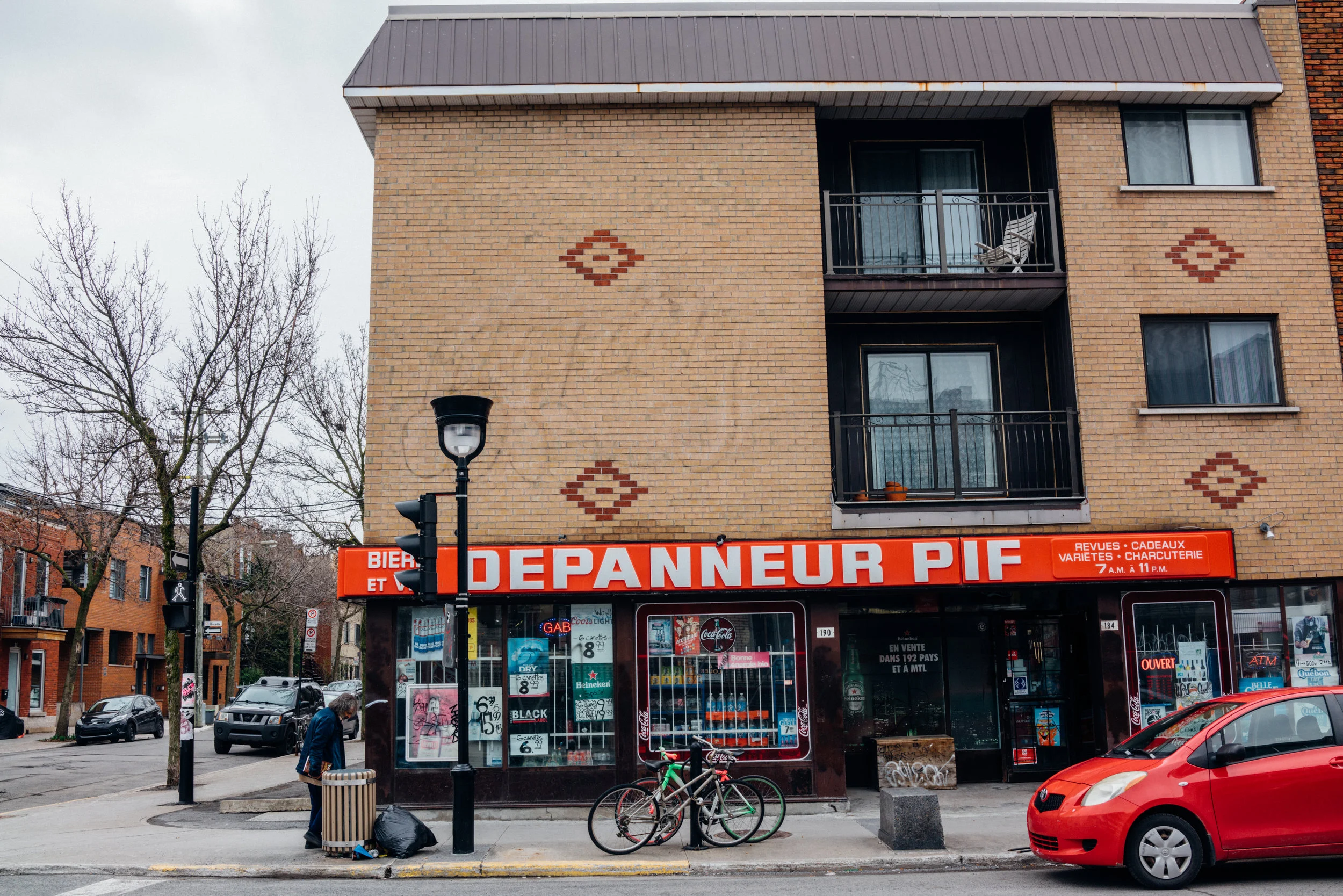 If you are looking for New York's bodega equivalent in Montréal, a dépanneur is what you want in francophone Canada