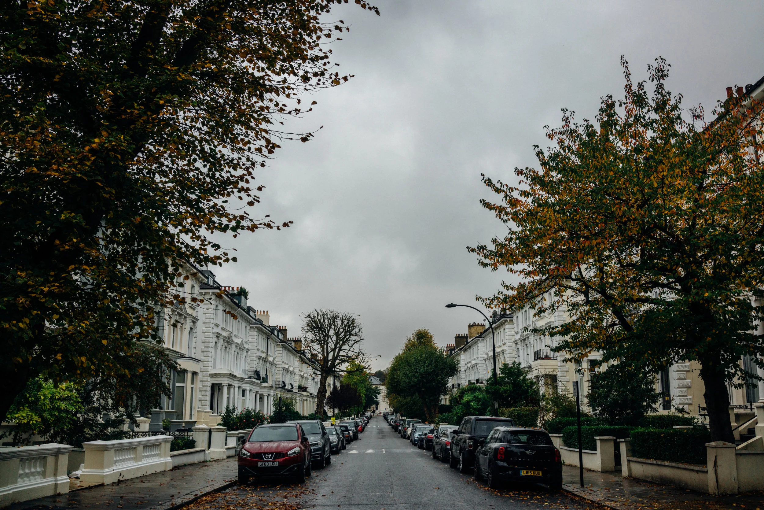 Belsize Park on a rainy fall afternoon