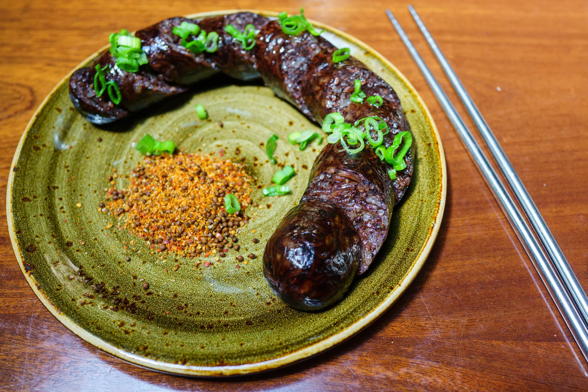 Korean blood sausage, or soondae , at Insa in Brooklyn, New York