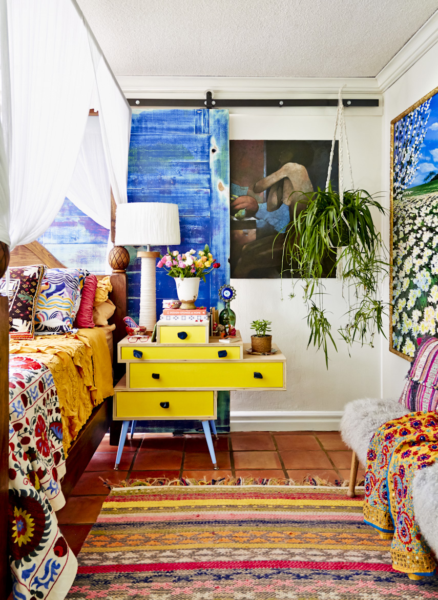 florida-bohemian-bedroom-yellow-end-table-interior-photography.jpg