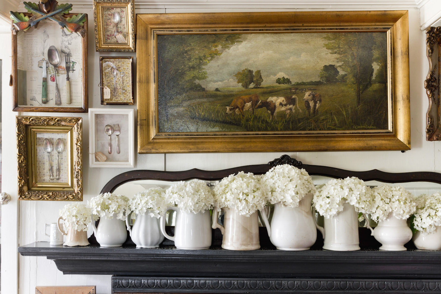 rustic-farmhouse-hydrangeas-white-pitchers-mantle-interior-photography.jpg