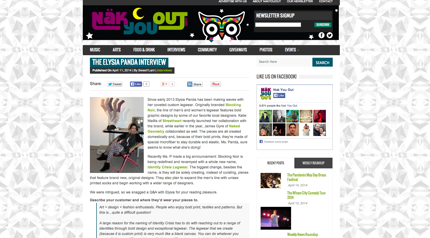 NakYouOut The Elysia Panda Interview 2014