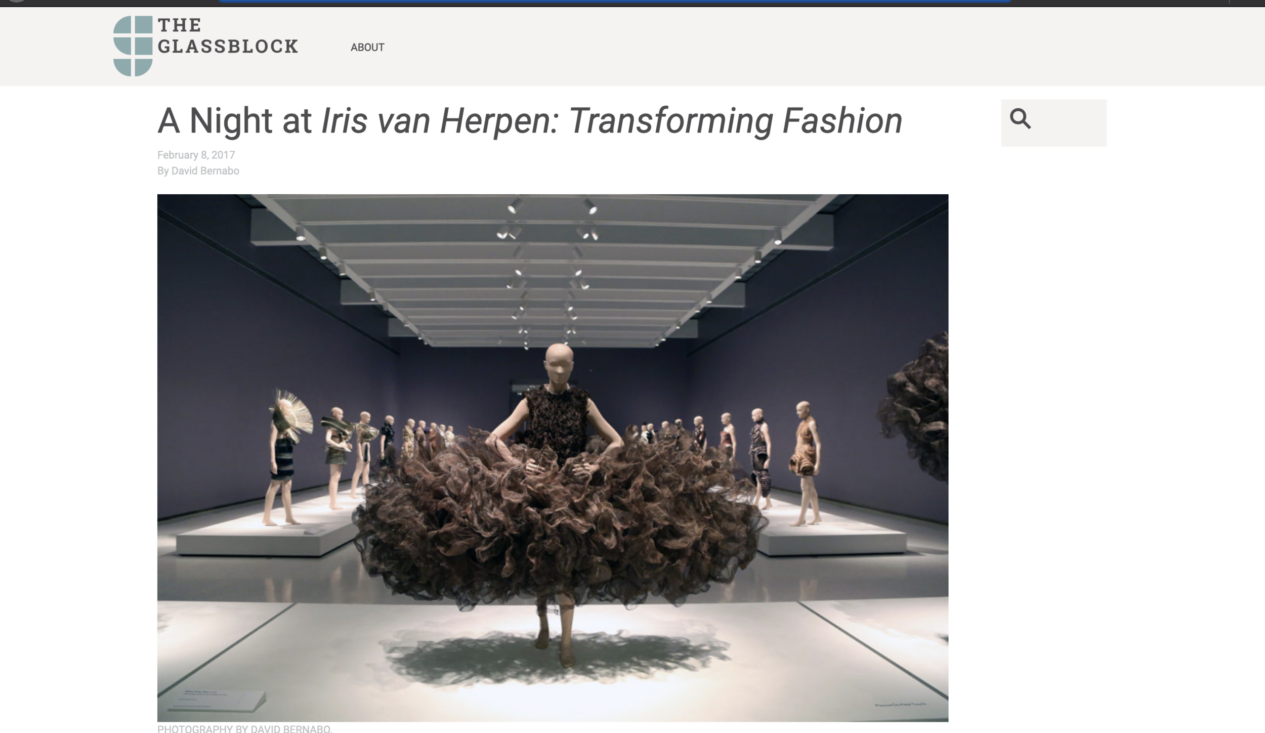 The Glassblock "A Night at Iris Van Herpen" Dialogue 2017