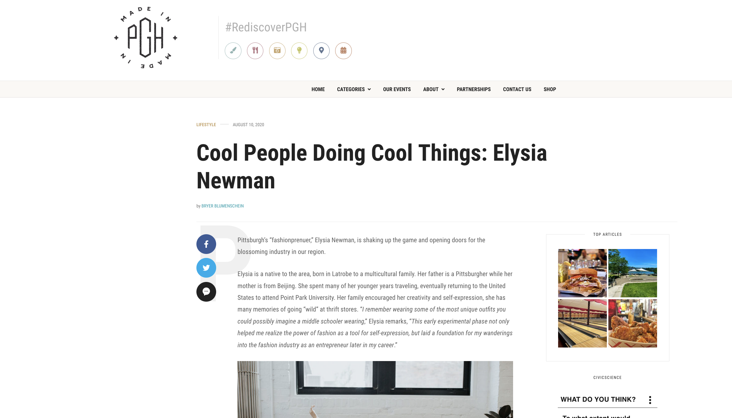 Made in Pgh, Cool People Doing Cool Things 2020