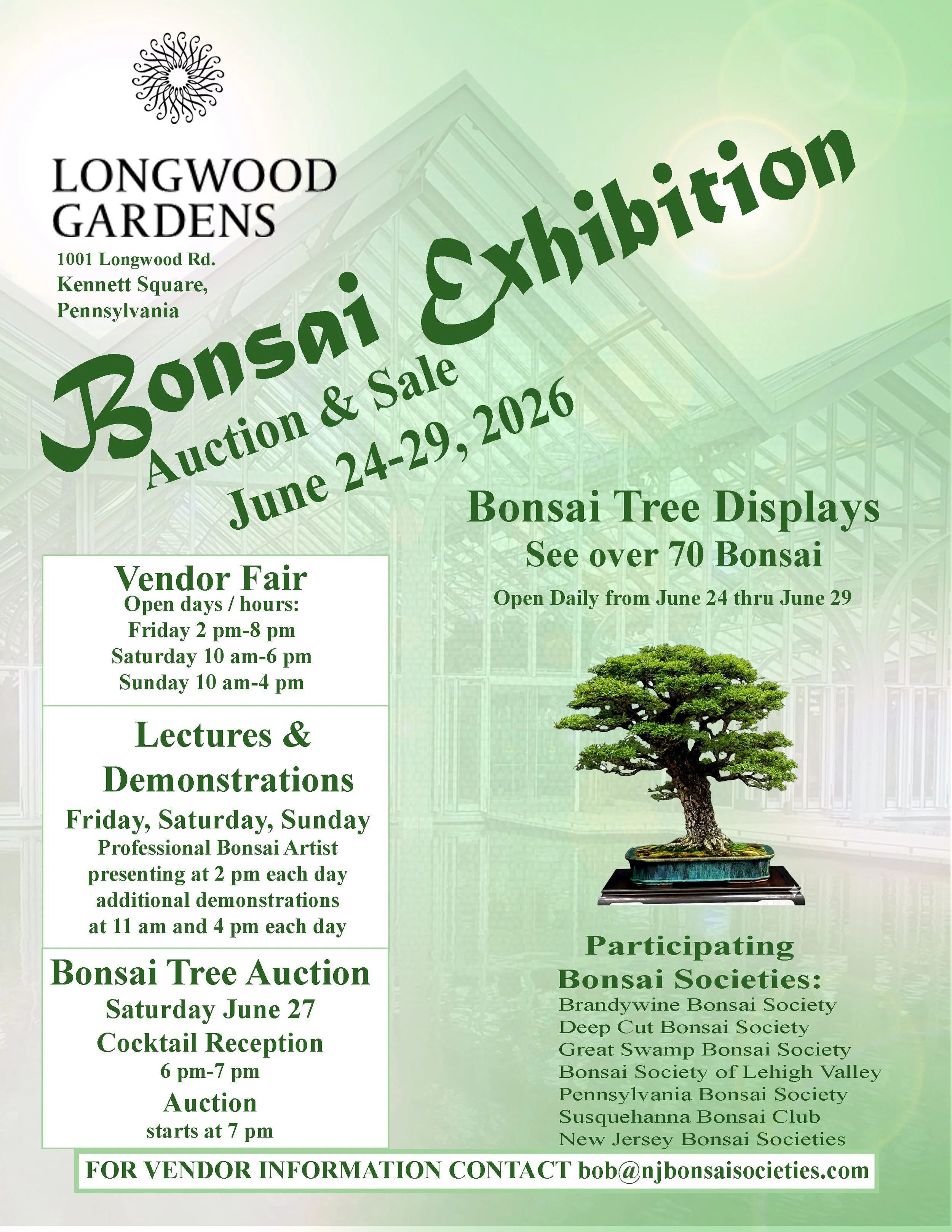 Bonsai Exhibition at Longwood Gardens June 2026