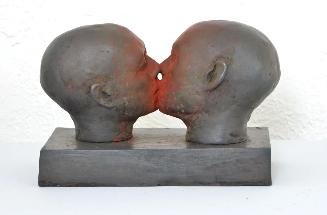 "Kiss", bronze and acrylic, 8" L, ed. 4