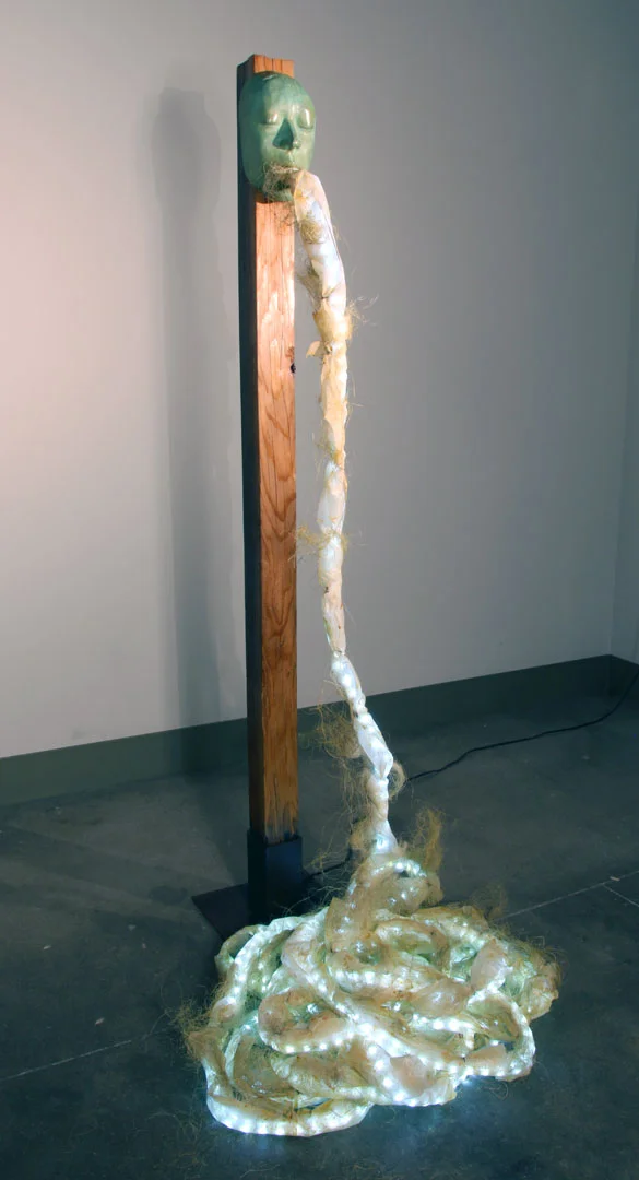 "I Like What I Say" 2015, bronze and mixed media