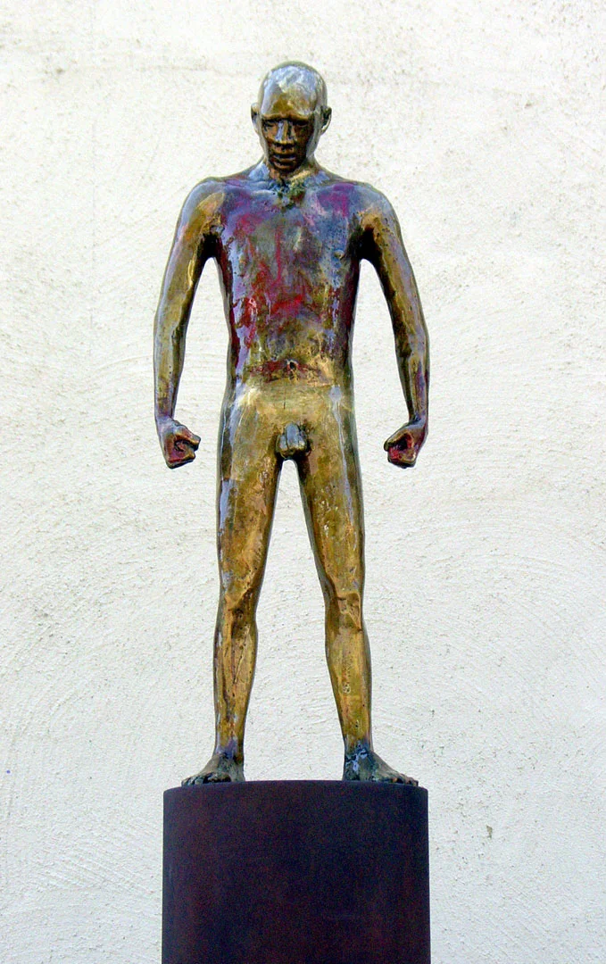 Detail "Big Man", 2009, bronze, acrylic and steel, 88" H, ed. 4
