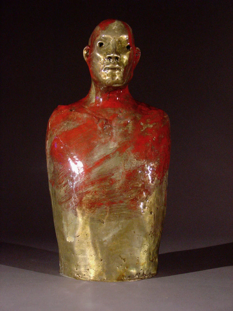 "Painted Torso #1", 2009, bronze and acrylic, 11"x 5.5"x 4", ed. 4