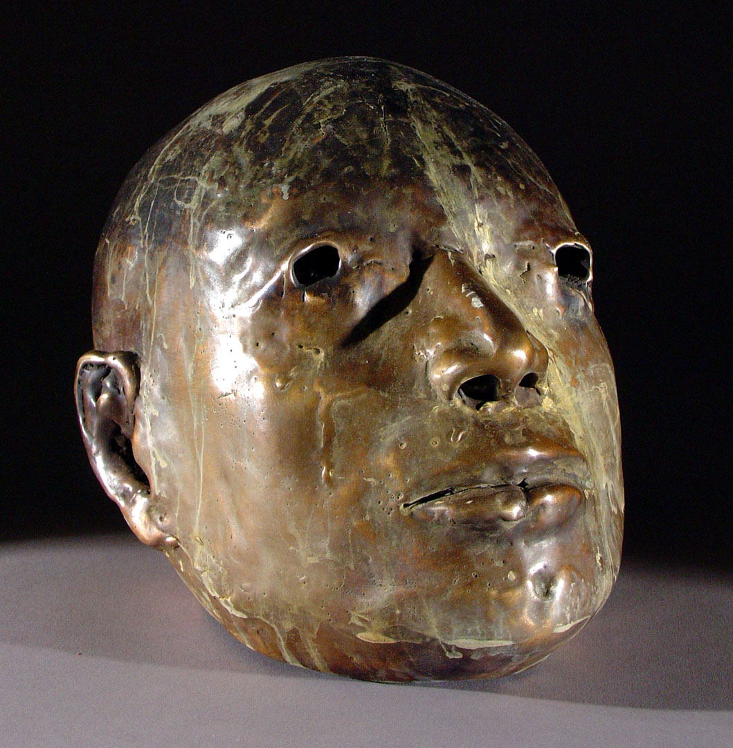 "War Head Maquette", 2008, bronze and acrylic, 9.25"x 7.5"x 7.75", ed. 12