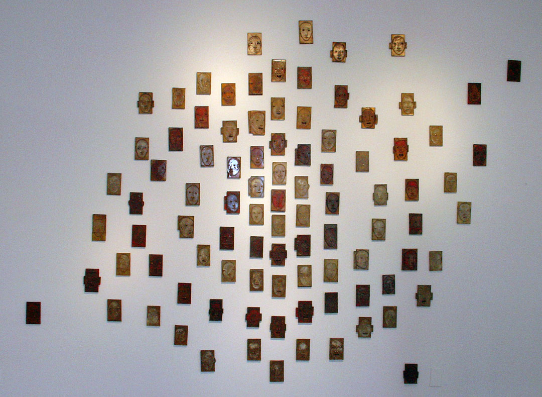 "Common Roots", 2007, bronze and acrylic, 96pcs., each piece 3.5"x 5"x 0.25"