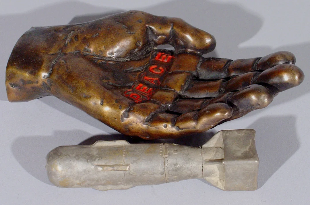"Quandary #3", 2005, bronze and acrylic, 4" L, ed. 12