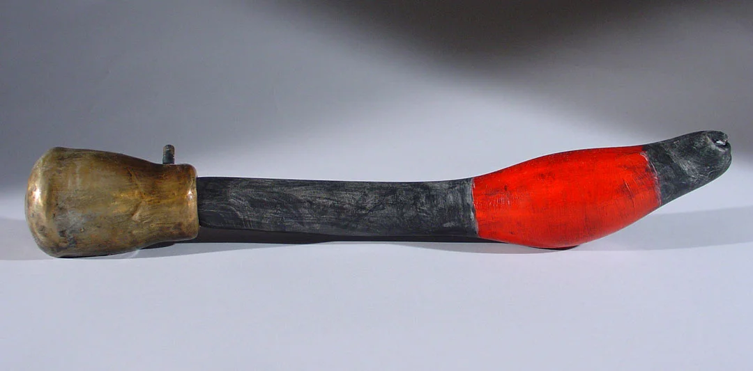 "Weapon #1", 2005, bronze, acrylic, rubber, and water, 18" L