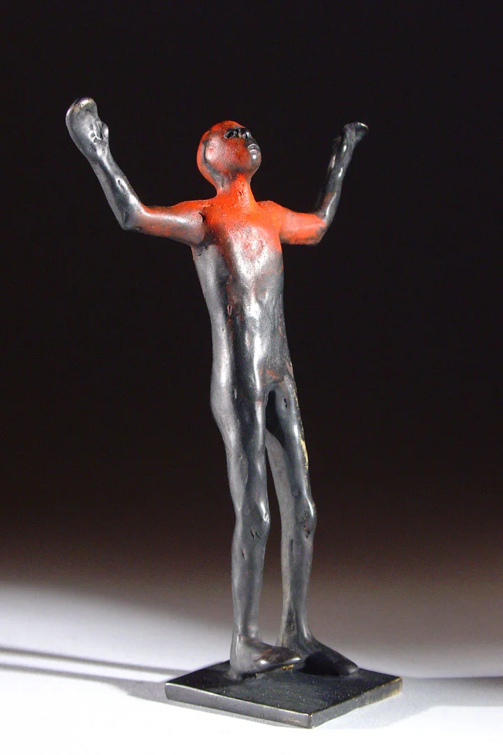 "Study for Cause and Effect #4", 2004, bronze and acrylic, 5" H