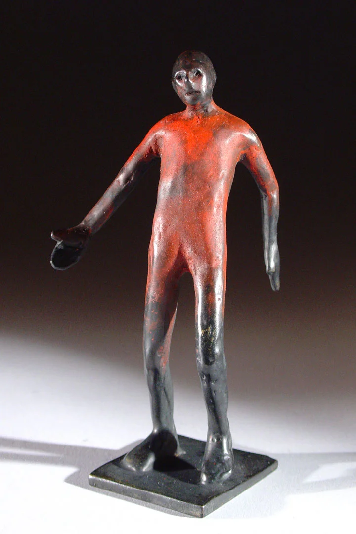 "Study for Cause and Effect #3", 2004, bronze and acrylic, 5" H