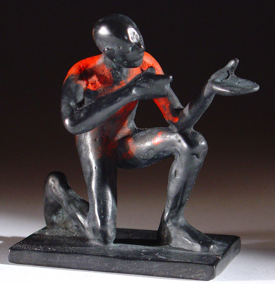 "Study for Cause and Effect #2", 2004, bronze and acrylic, 3" H