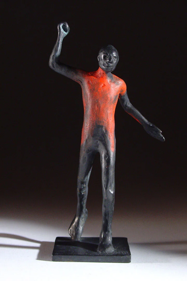 "Study for Cause and Effect #5", 2004, bronze and acrylic, 5" H
