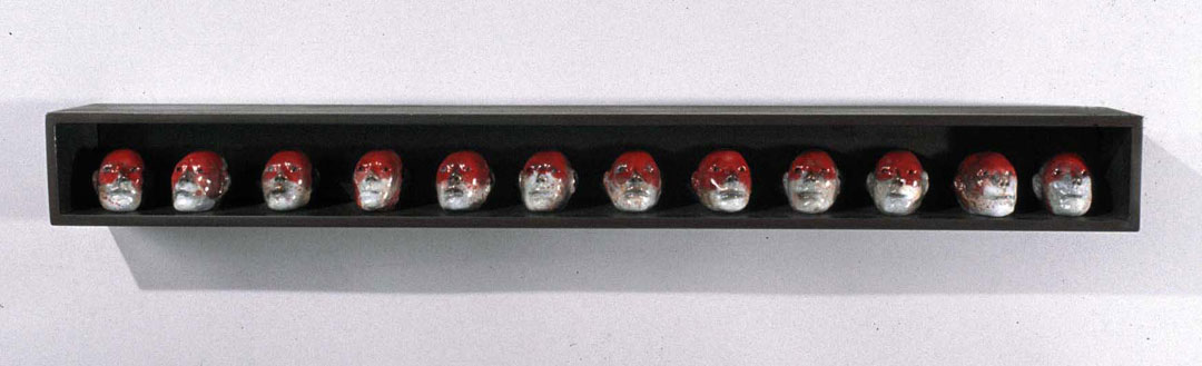 "Group #1", 2002, bronze, acrylic and steel, 2"x 2"x 36"