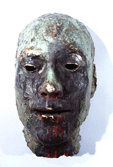 "Stranger #2", 1996, bronze and acrylic, 14" H