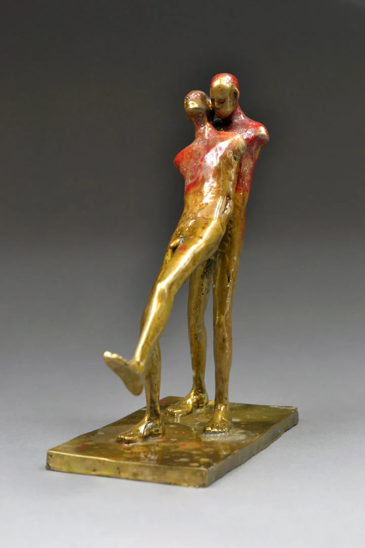 "Maquette," 2018, bronze and acrylic, 6" H