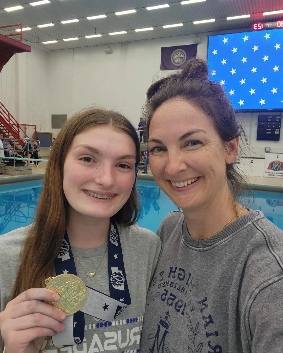 A big CONGRATULATIONS to Dr. Gosch&rsquo;s daughter, Leila, who took home 1st place in diving at the State Competition today! We&rsquo;re all so excited for you! Way to go, girl!! 💙🥇🥳