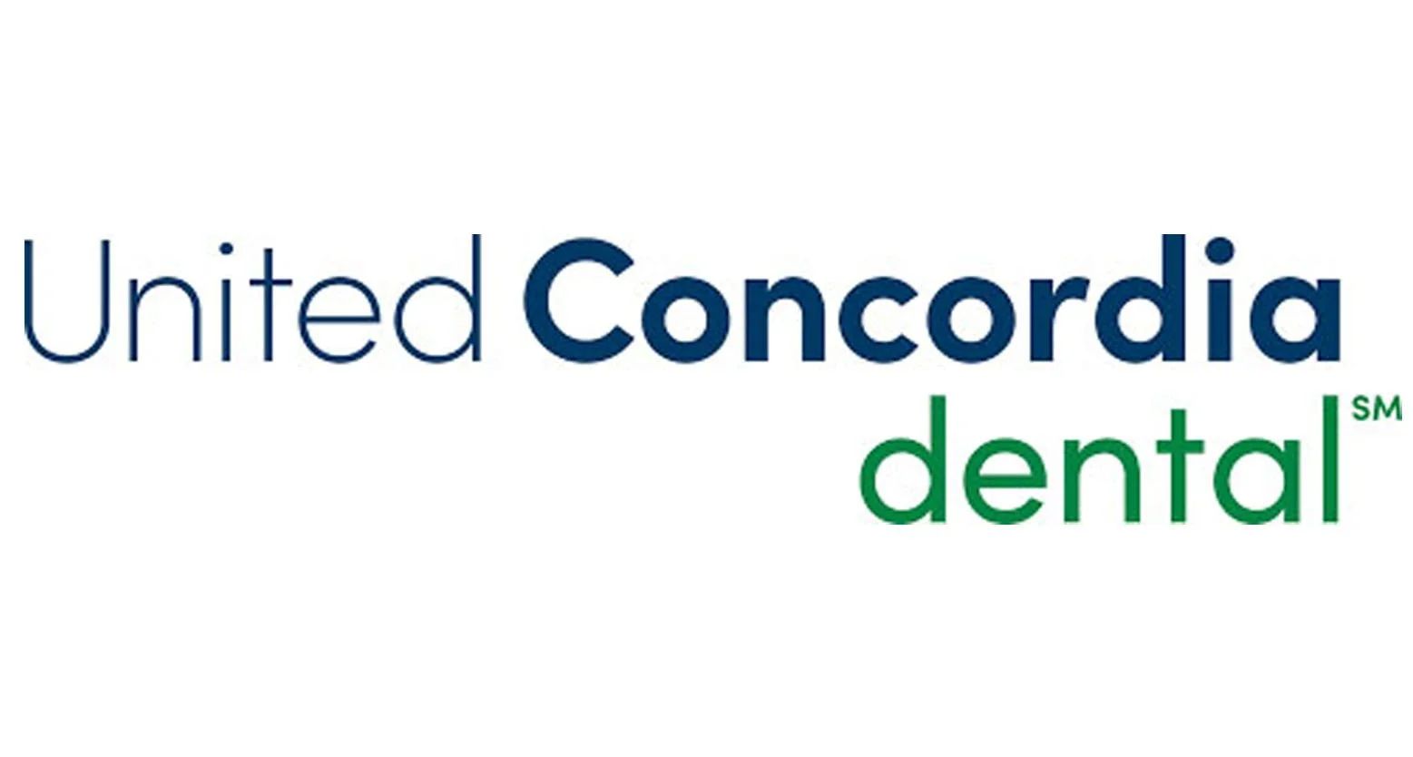 United Concordia Dental logo with the words 'United Concordia' in blue and 'dental' in green.