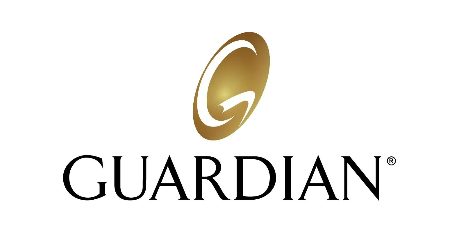 Guardian logo with a gold and white emblem above the word 'GUARDIAN' in black capital letters.
