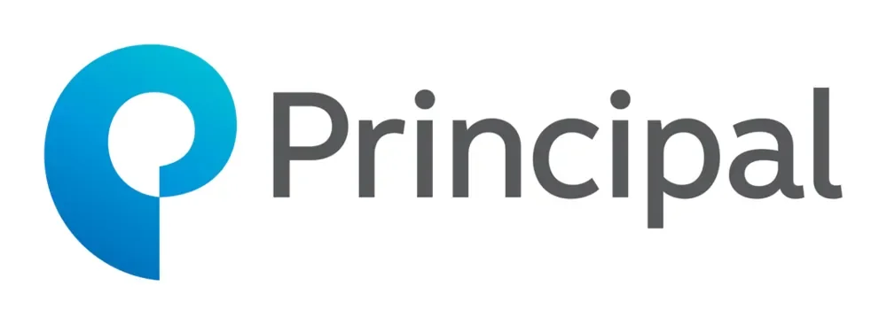 Logo of Principal with a stylized blue and teal circle resembling a 'P' and the word 'Principal' written beside it.
