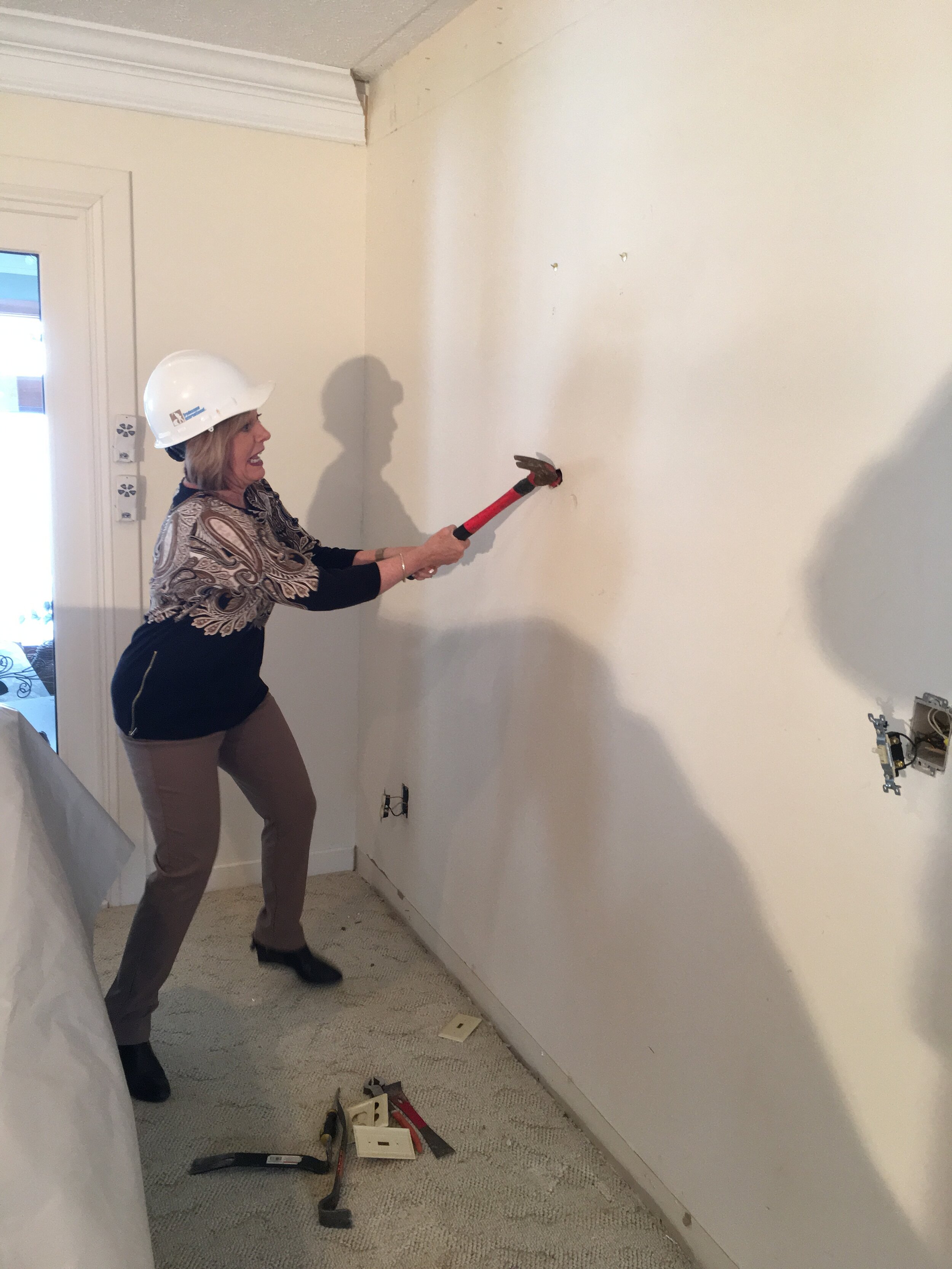  Sometimes clients want to get involved in demolition! 