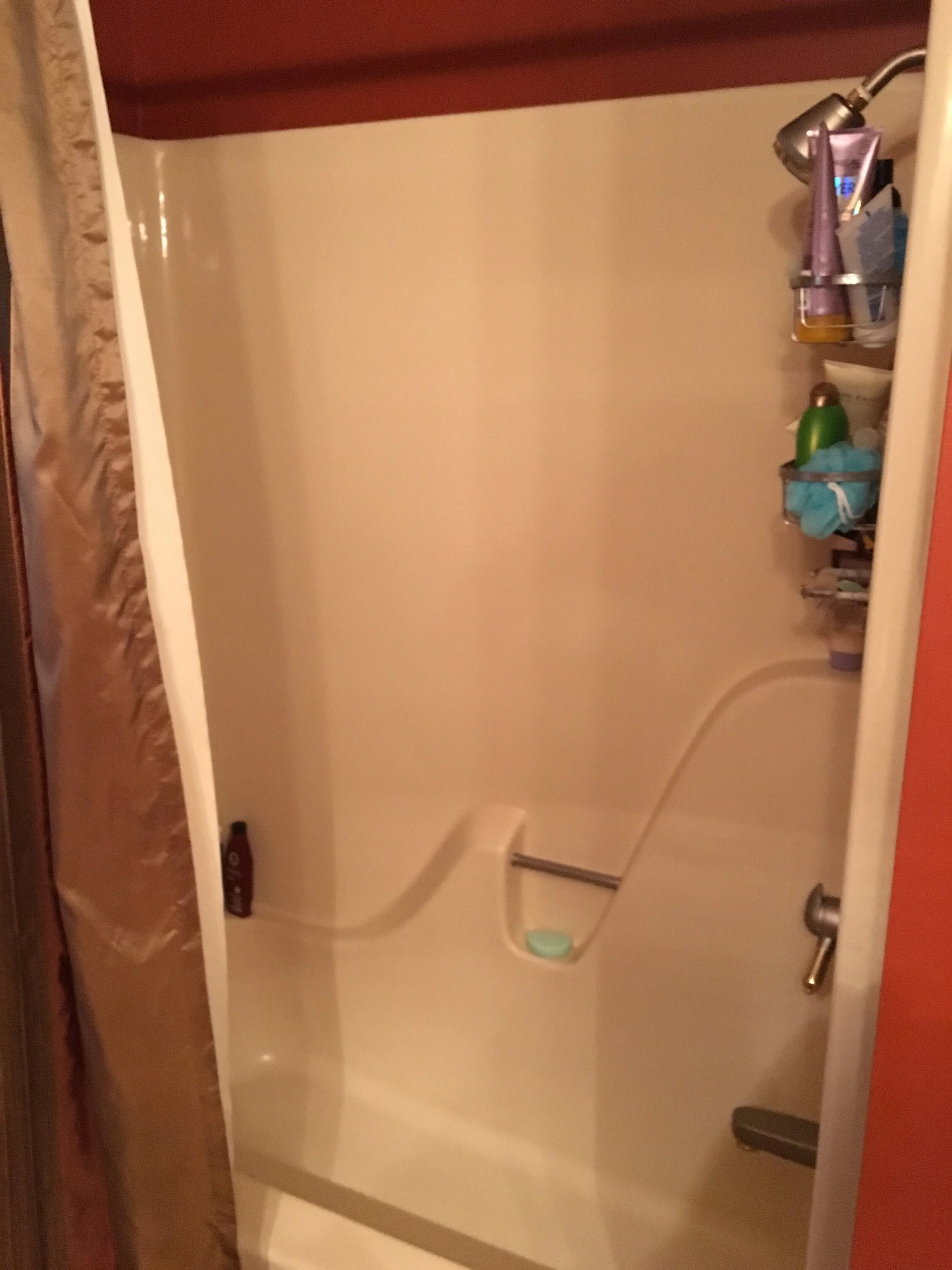  The fiberglass tub was due for a replacement. 