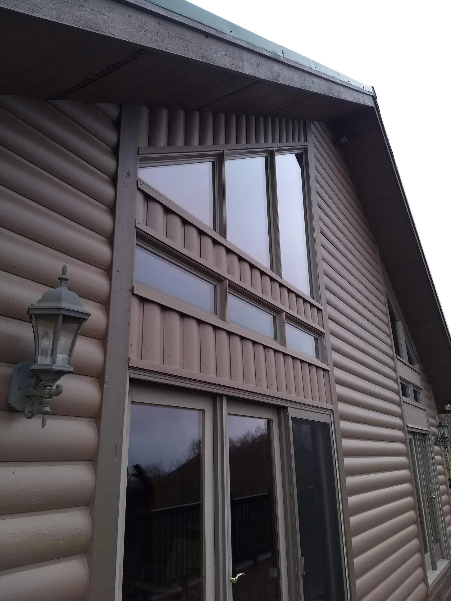  We followed the lines of the existing windows for placement of the roof. 