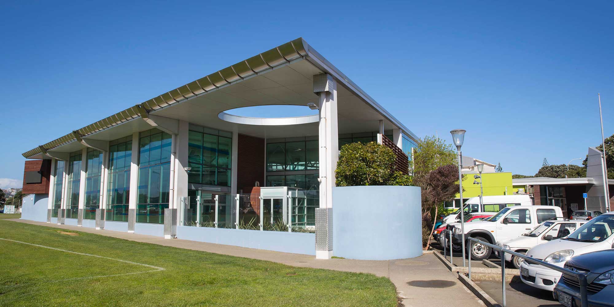 External view of Wellington Regional Aquatic Centre (WRAC).