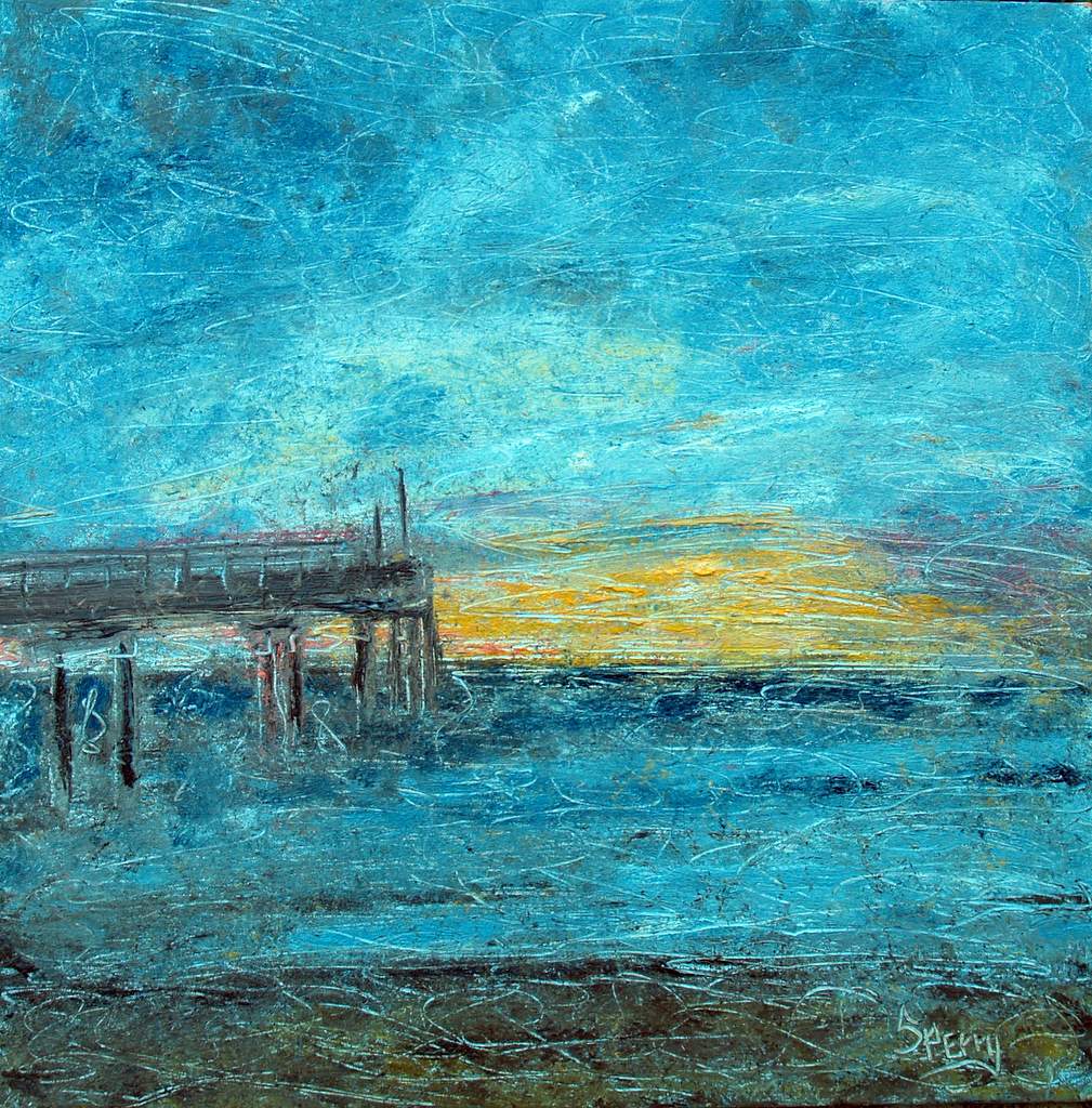 SOLD 'End of the Pier', 24"x24" oil on canvas