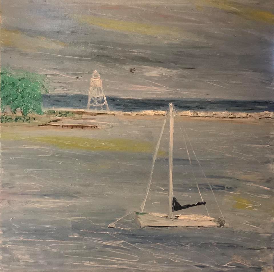 'Calm Harbor' 18"x18" oil