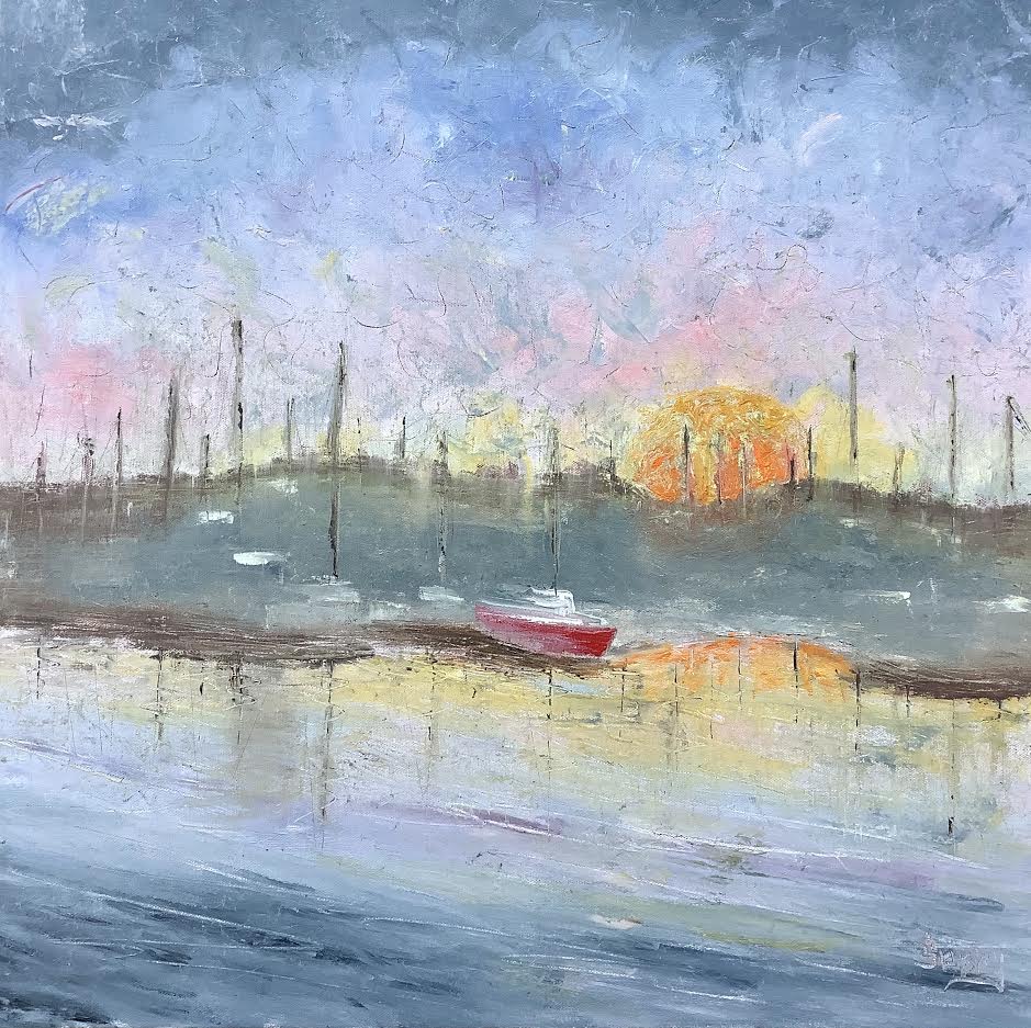 Quiet Harbor 24"x24" oil