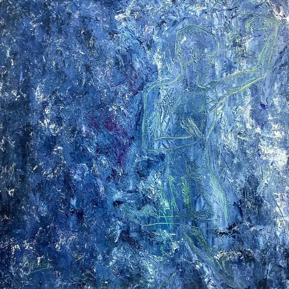 Blue Veil 18”x18” oil