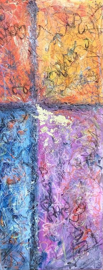 Ascension 16"x40" mixed media