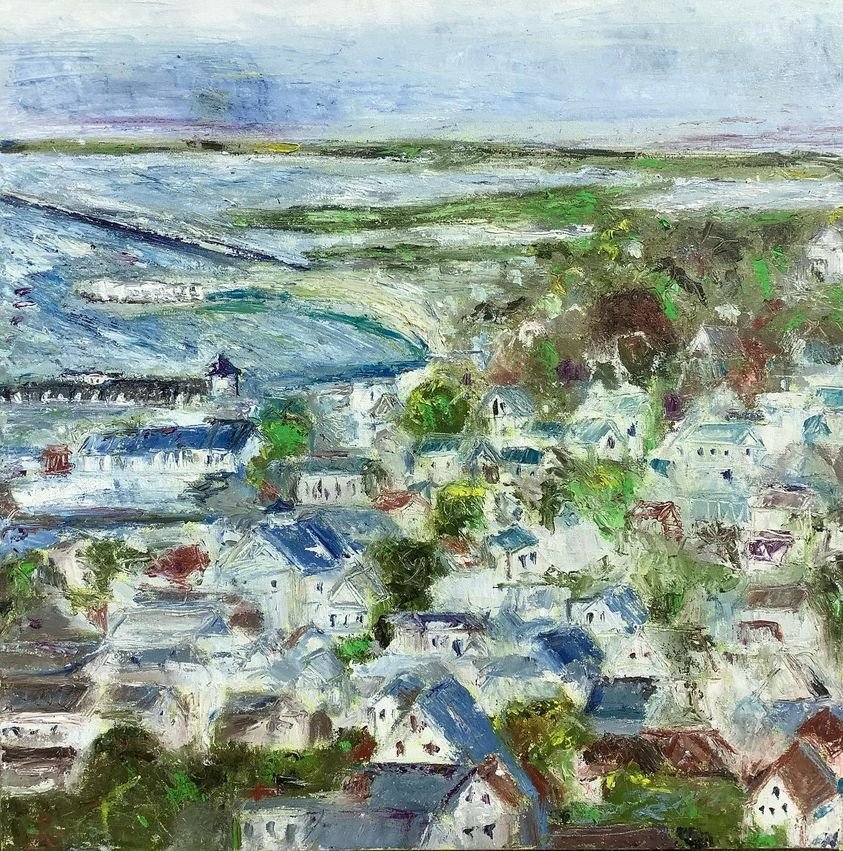 Rooftops of Ptown 30"x30" oil
